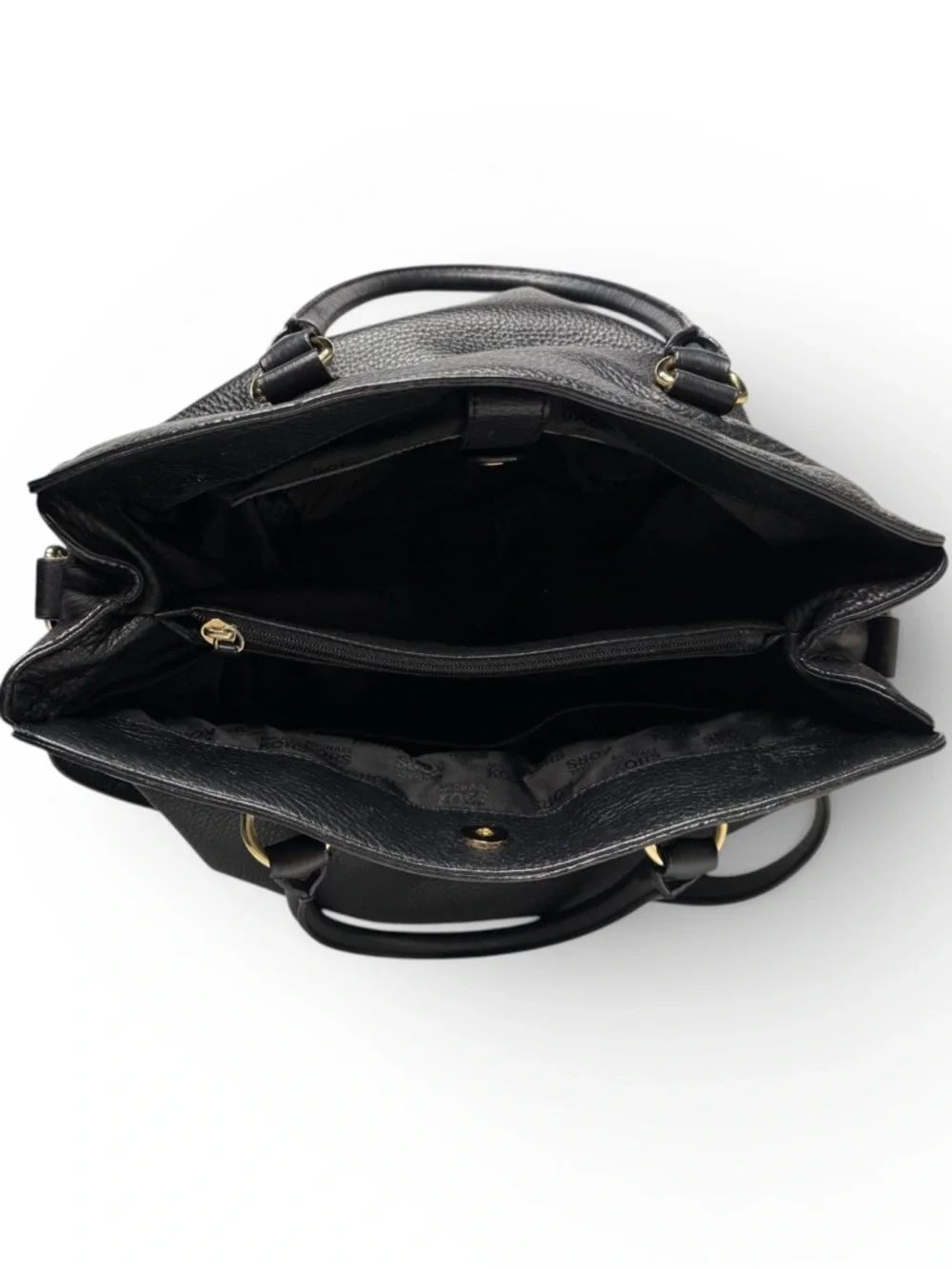 Michael Kors Black Pebbled Leather Satchel / Shoulder Bag